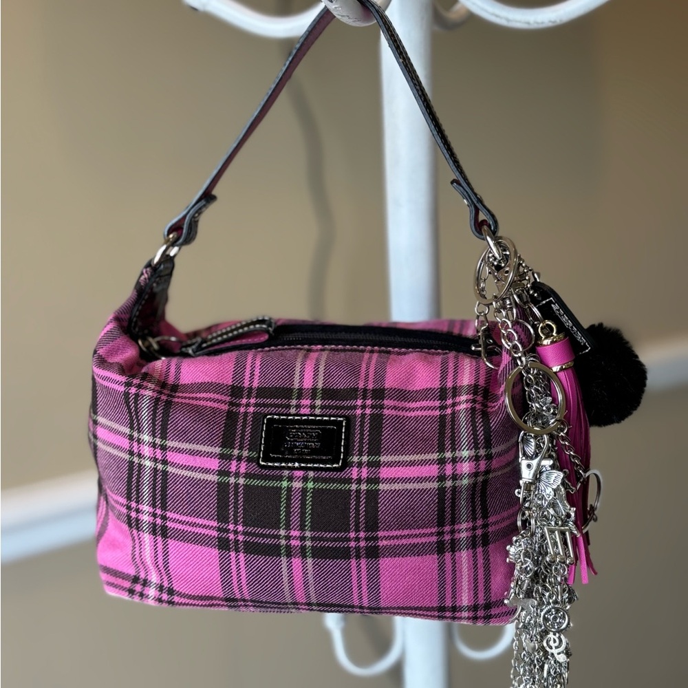 Coach Plaid Pink Handbag